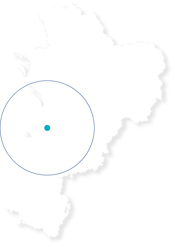 Carte de la région Aquitaine et zone d'intervention d'Entreprise Capelot